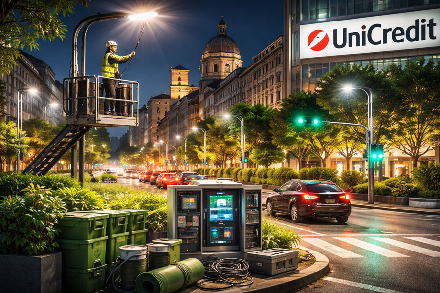 از چراغهای شهری تا شهر هوشمند؛ تزریق مالی UniCredit به زیرساختهای ایتالیا