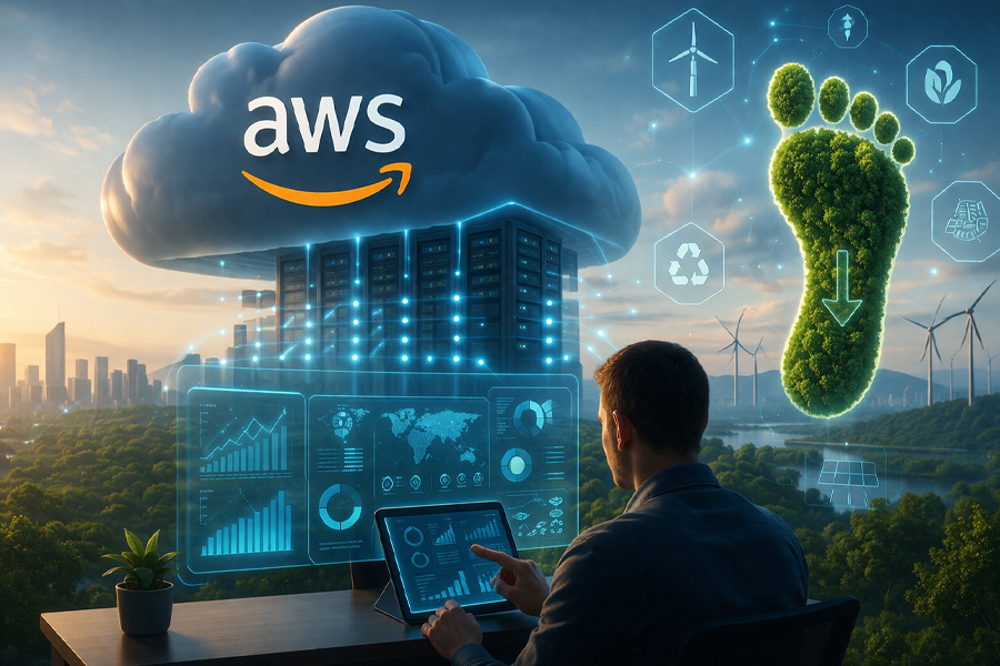 راهاندازی ابزار جدید AWS برای پایش ردپای کربن مصرف خدمات ابری